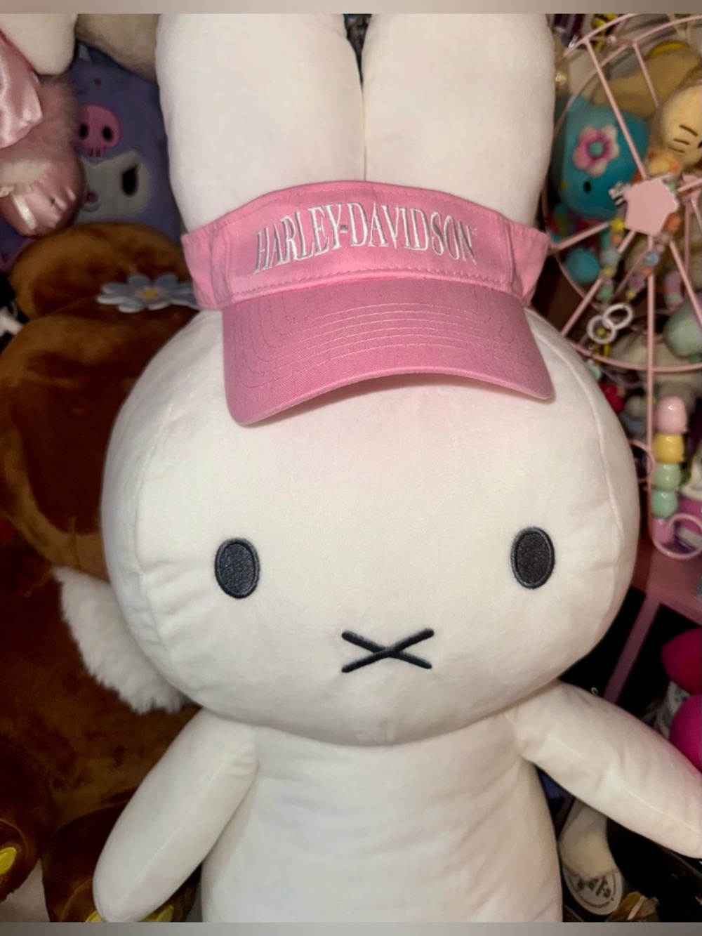 Harley-Davidson Circa Mid Pink visor mid-2000s Y2K vintage OSFA adult